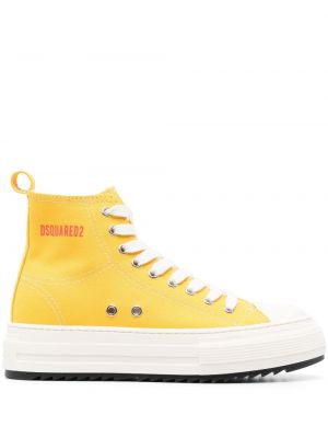 Sneakers con platform Dsquared2 giallo