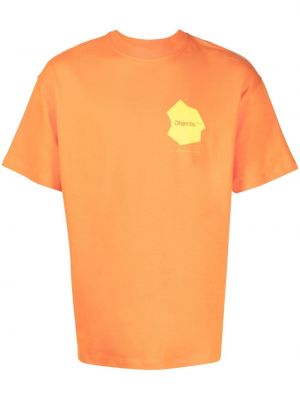 T-shirt avec imprimé slogan à imprimé Objects Iv Life orange