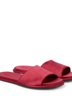 Sandale din satin The Row roșu