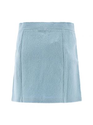 Mini falda de lana A.p.c. azul