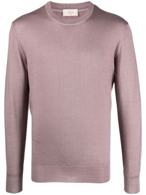 Vlněný svetr s kulatým výstřihem Altea fialový