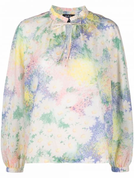 Trykt floral bluse A.p.c. hvit