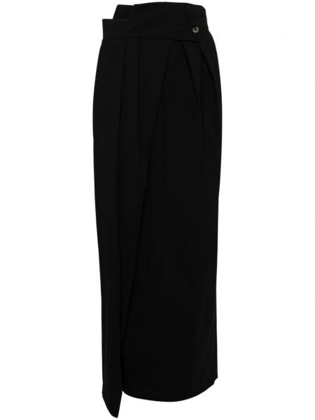 Vlnená dlhá sukňa A.w.a.k.e. Mode čierna