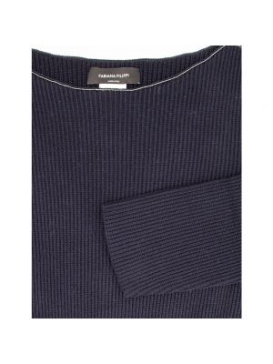 Camisa de lana de algodón Fabiana Filippi azul