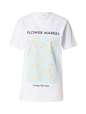 Majica s cvjetnim printom Merchcode bijela