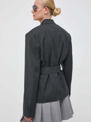 Oversized gyapjú kabát Pinko szürke