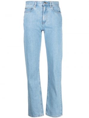 Straight leg-jeans med hög midja A.p.c. blå