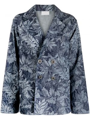 Kvetinové sako s potlačou Pierre-louis Mascia modrá