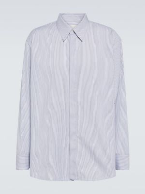 Pruhovaná bavlnená košeľa Jil Sander modrá