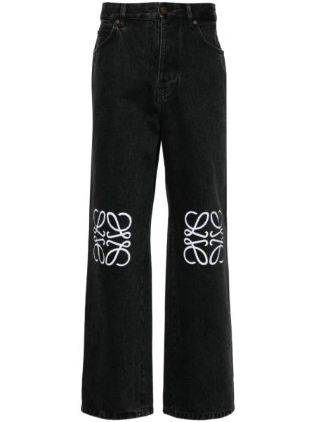 Jeans mit stickerei Loewe schwarz