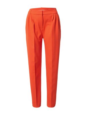 Bavlnené priliehavé nohavice Samsoe Samsoe oranžová