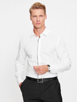 Slim fit košile Boss bílá