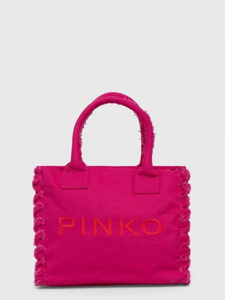 Pamučna torbica Pinko ružičasta