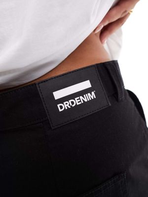 Черные широкие брюки карго прямого кроя Dr Denim Donna Cargo