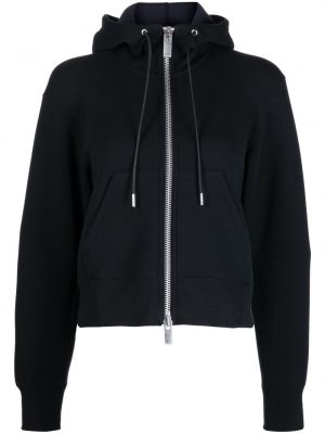 Hoodie med dragkedja Sacai svart