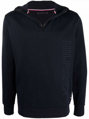 Hoodie mit reißverschluss mit print Tommy Hilfiger blau