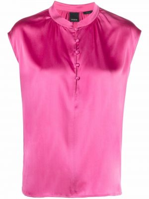 Satynowa bluzka Pinko, różowy