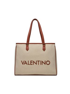 Коричневая сумка шоппер Valentino