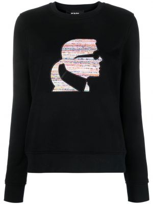 Sweat col rond col rond à boucle Karl Lagerfeld noir