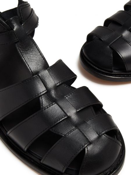 Kožené sandály Phileo černé