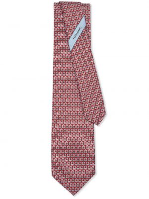 Копринена вратовръзка с принт Ferragamo