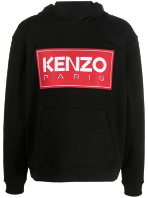 Kapučdžemperis ar apdruku Kenzo melns