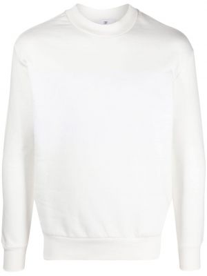 Sweter bawełniany z okrągłym dekoltem Pmd biały