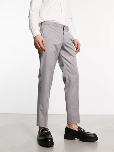 Элегантные брюки Selected Homme серые