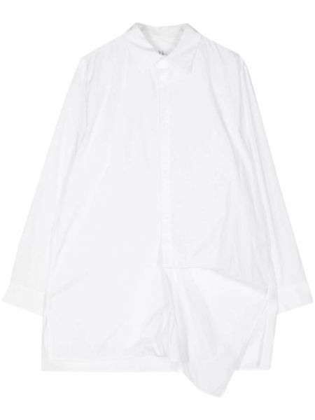Asymmetrische hemd aus baumwoll Y's weiß