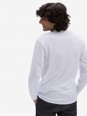 Tričko s dlouhým rukávem Vans bílé