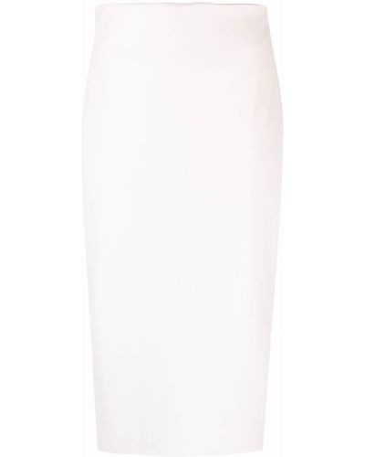 Falda midi ajustada Blanca Vita blanco