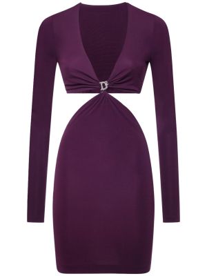 Jersey mini obleka Dsquared2 vijolična