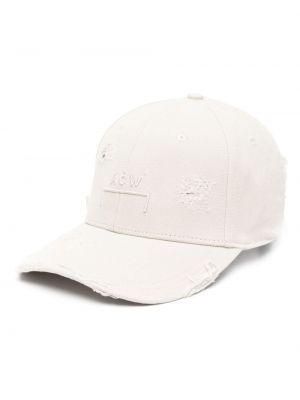 Haftowana czapka z daszkiem A-cold-wall* biała