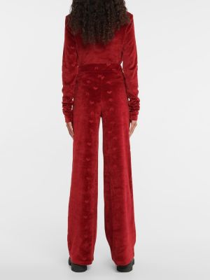 Pantaloni sport de catifea Rotate Birger Christensen roșu