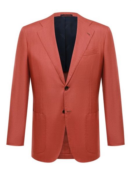 Кашемировый шелковый пиджак Kiton розовый