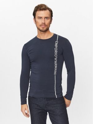 T-shirt a maniche lunghe Emporio Armani Underwear blu