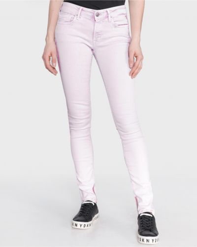 Skinny džíny Replay růžové