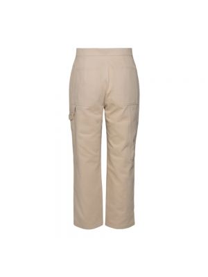 Pantalones rectos de algodón Max Mara beige