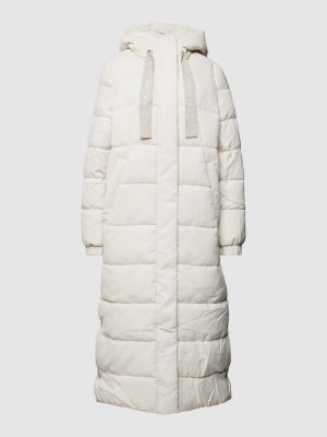 Pikowany płaszcz z kapturem Qs By S.oliver biały