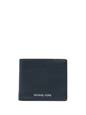 Usnjena denarnica Michael Michael Kors modra