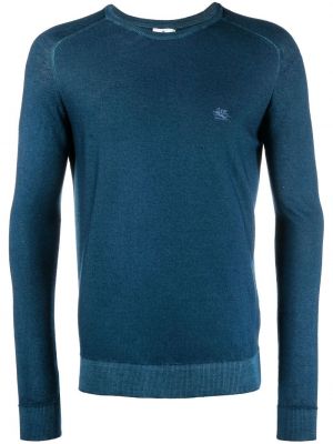 Maglione ricamata Etro blu