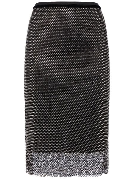 Mesh midi nederdel Sportmax sort