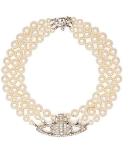 Naszyjnik z perełkami Vivienne Westwood srebrny