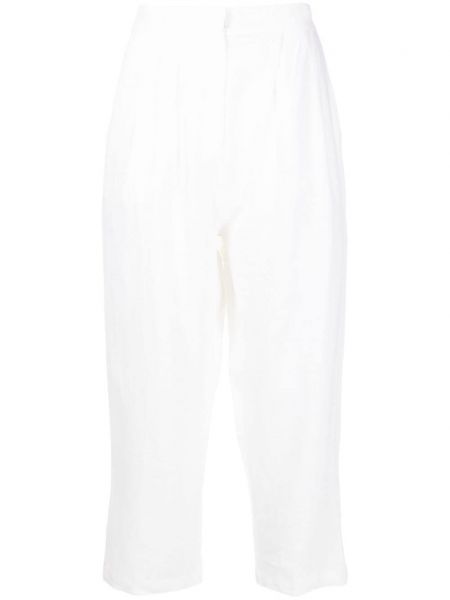 Pantalon taille haute slim Adriana Degreas blanc