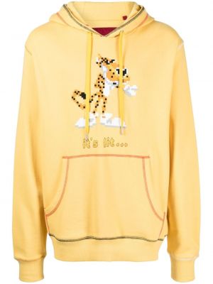 Pamučna hoodie s kapuljačom s printom Mostly Heard Rarely Seen 8-bit žuta