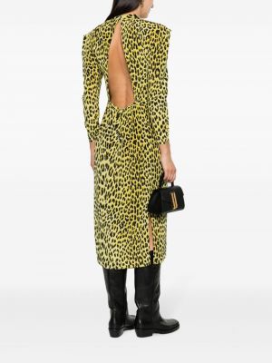 Leopardí hedvábné midi šaty s potiskem Zadig&voltaire