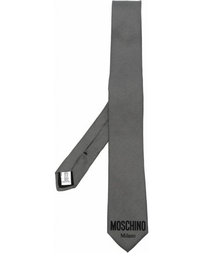 Corbata con estampado Moschino gris