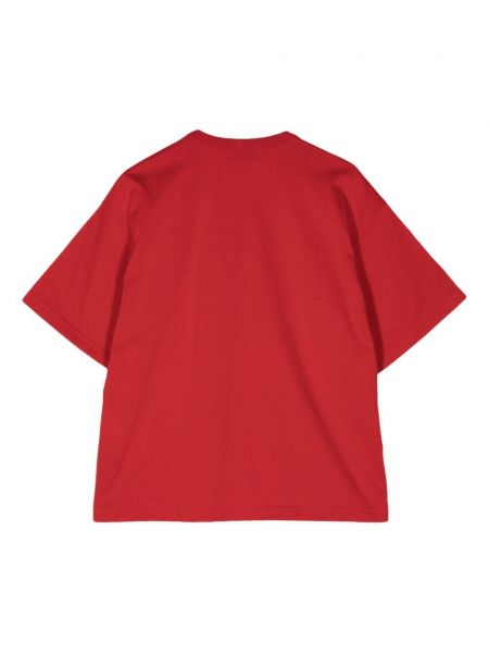 Raštuotas medvilninis marškinėliai Kolor raudona