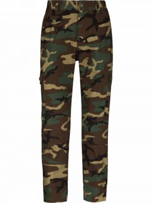 Pantaloni cargo con stampa camouflage Dolce & Gabbana verde