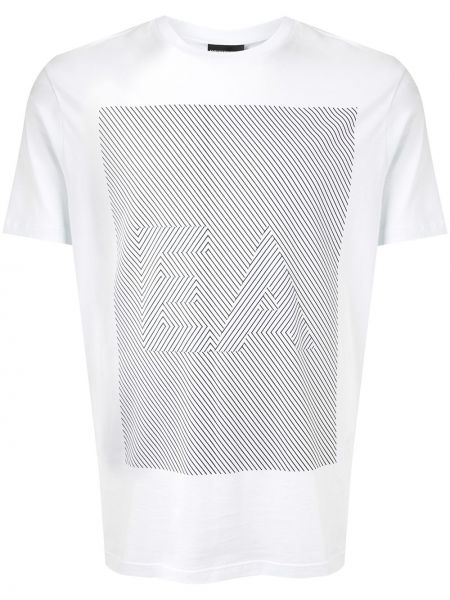 Trykt t-skjorte Emporio Armani hvit